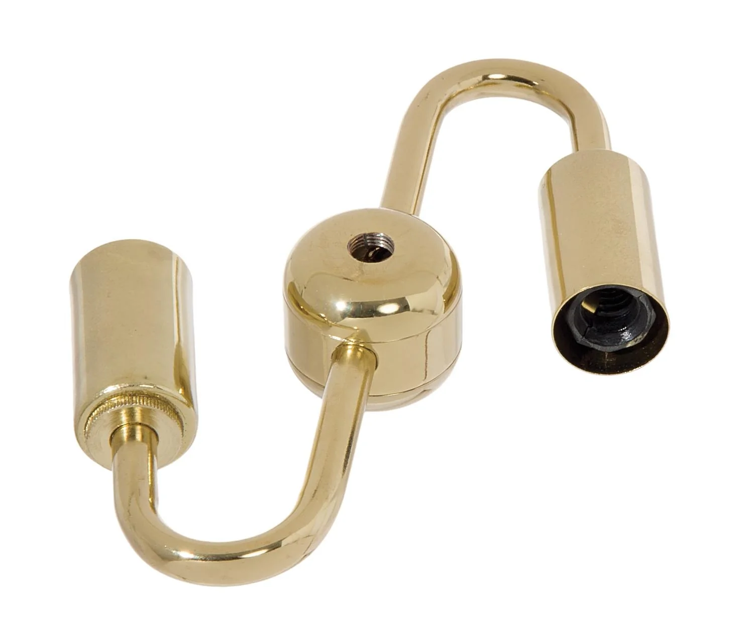 2 Light Wired Cluster Body with Candelabra Sockets, Brass Plated Finish (10409)