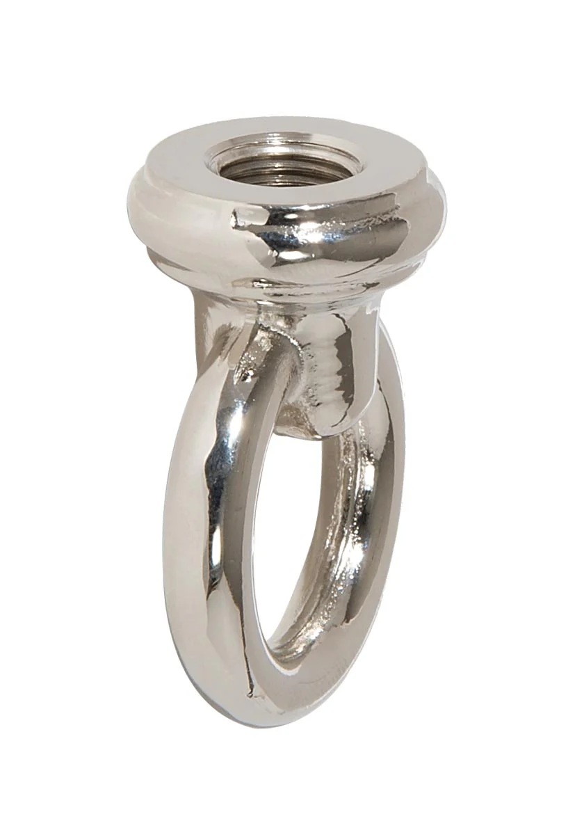 2" Tall Heavy Duty Loop With Wire Way, 1/4F Tap, Polished Nickel (20848N) - Image 2