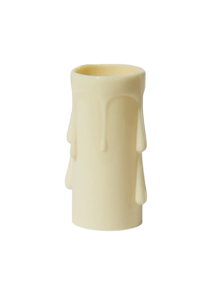 2 Inch Tall Ivory Color Plastic Candelabra Candle Cover (19800L2)