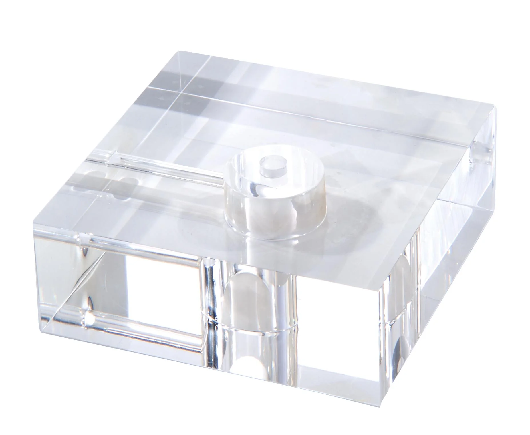 2" Thick, Square Acrylic Lamp Bases - Choice of 3 Sizes (10242T)