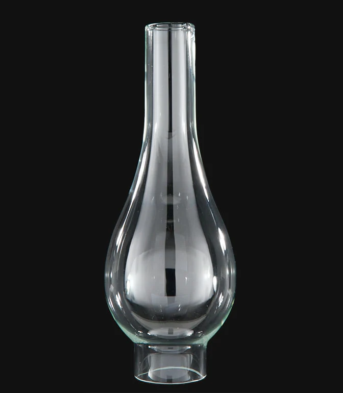 2" Fitter, 9-3/4" Tall Italia Bombe Clear Chimney (57925)