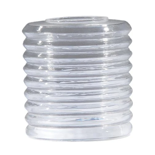 3-1/2" Diameter Clear Ribbed Pendant Shade, 1-5/8" Fitter (08707) - Image 2