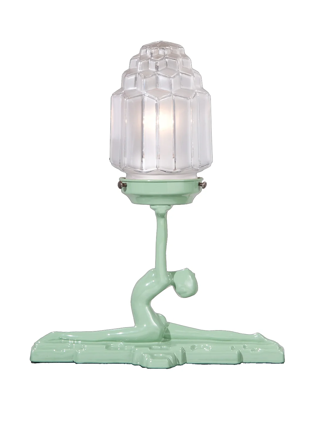 3 1/4" fitter, Art Deco "Skyscraper" Table Lamp Shade, 6-1/16 inch tall (08967C) - Image 3