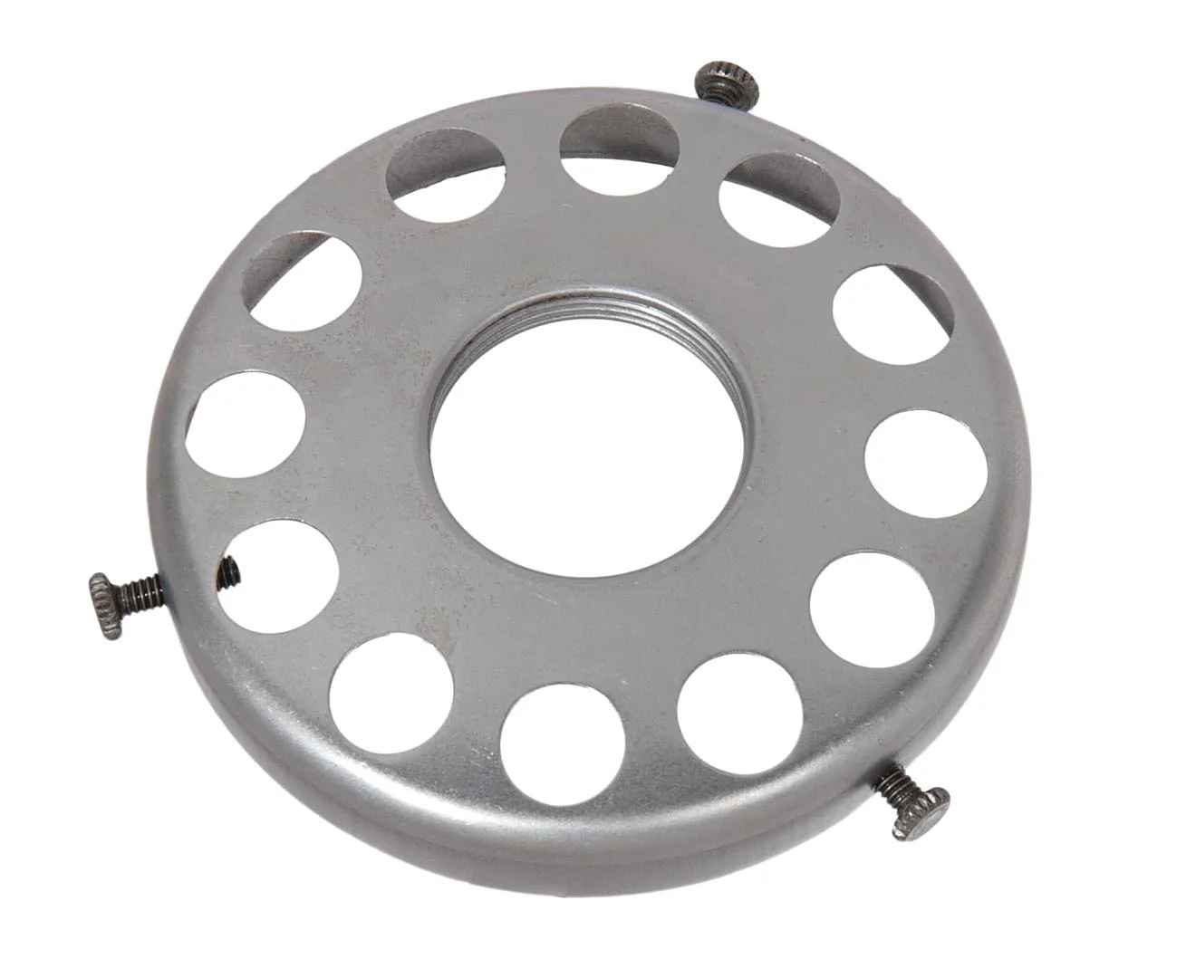 3 -1/4" Fitter Steel Screw-on, Uno-Type Shade Holder W/ Rosette Set Screws, Unfinished (10727S)
