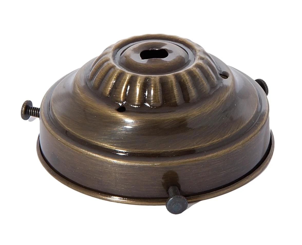 3-1/4" Fitter Steel Shade Holder, 1/8 IP Slip, Antique Brass Finish (10913A) - Image 2