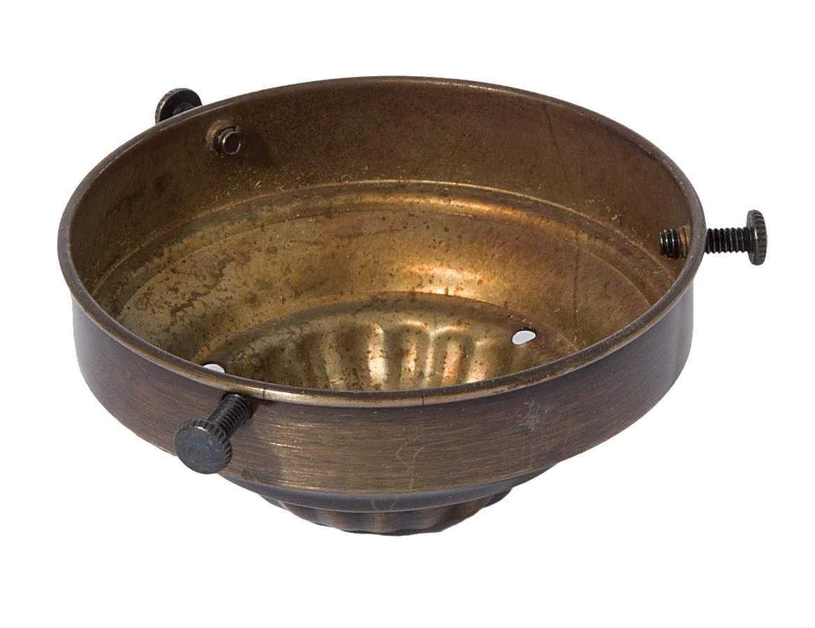 3-1/4" Fitter Steel Shade Holder, 1/8 IP Slip, Antique Brass Finish (10913A) - Image 3