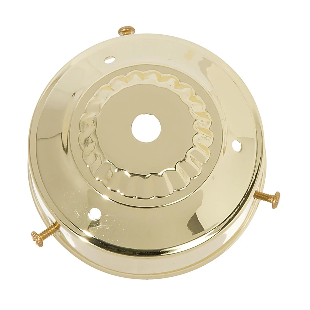 3-1/4" Fitter Steel Shade Holder, 1/8 IP Slip, Brass Plated Finish (10913)