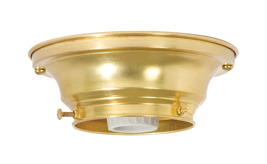 3-1/4 Inch Fitter Wired Unfinished Brass Flush Mount Fixture (69450U)