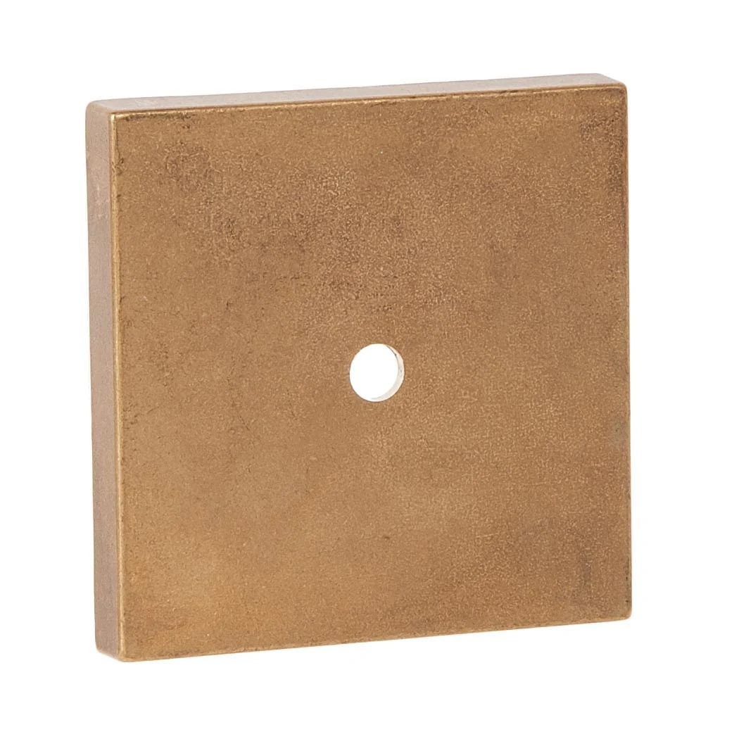 3-15/16 Inch Unfinished Square Die Cast Brass Backplate or Canopy, 1/8 IP Slip (11771U)