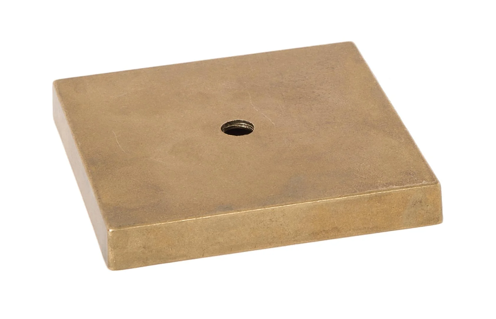 3-15/16 Inch Unfinished Square Die Cast Brass Backplate or Canopy, 1/8 IP Slip (11771U) - Image 2