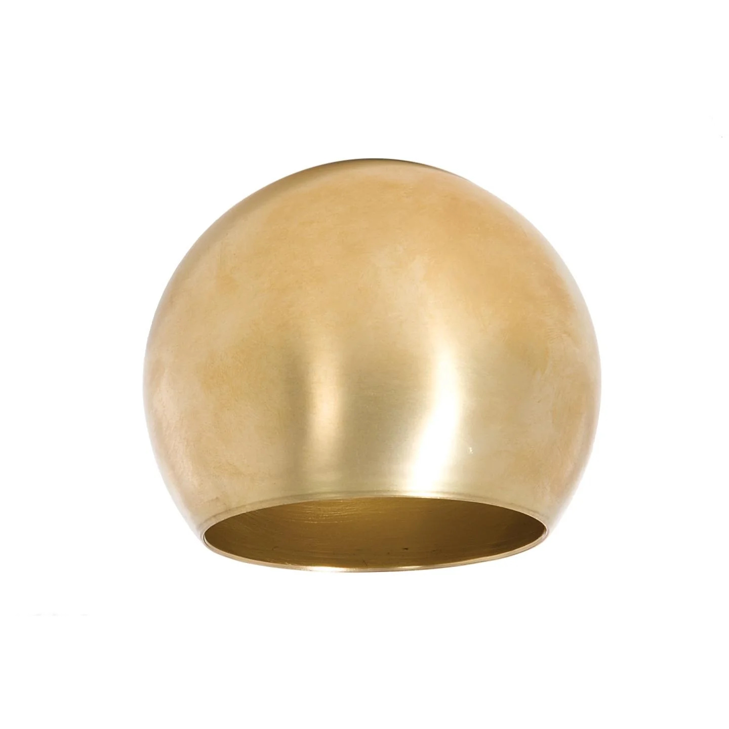 3-3/16" Dia. Eyeball-Shaped Metal Lamp Shade, Unfinished Satin Brass (08362U)