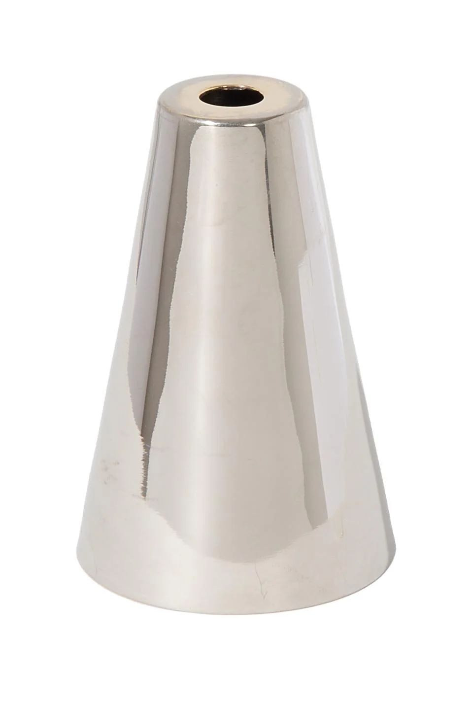 3-3/8 Inch Tall Polished Nickel Finish Brass Cone Lighting Socket Cup, 1/8IP (11657N)