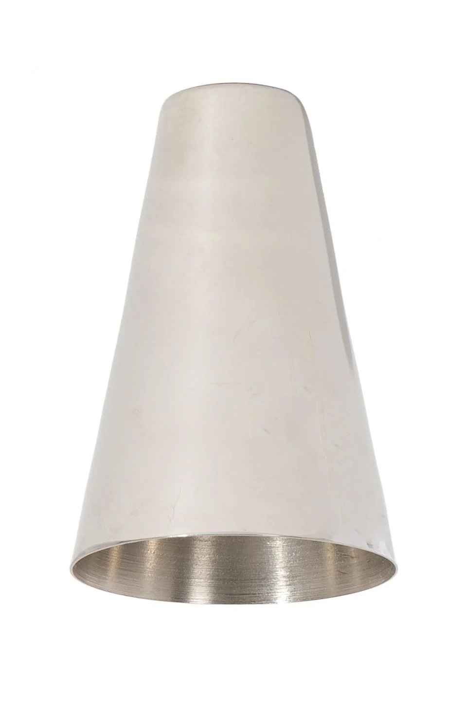 3-3/8 Inch Tall Polished Nickel Finish Brass Cone Lighting Socket Cup, 1/8IP (11657N) - Image 2