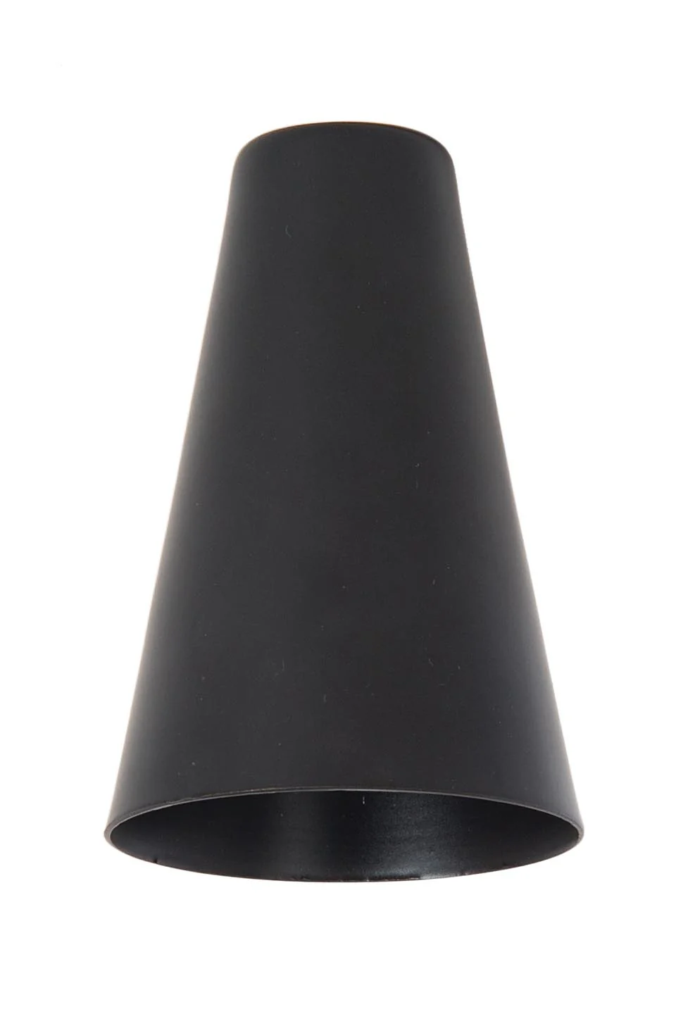 3-3/8 Inch Tall Satin Black Finish Brass Cone Lighting Socket Cup, 1/8IP (11657BK) - Image 2