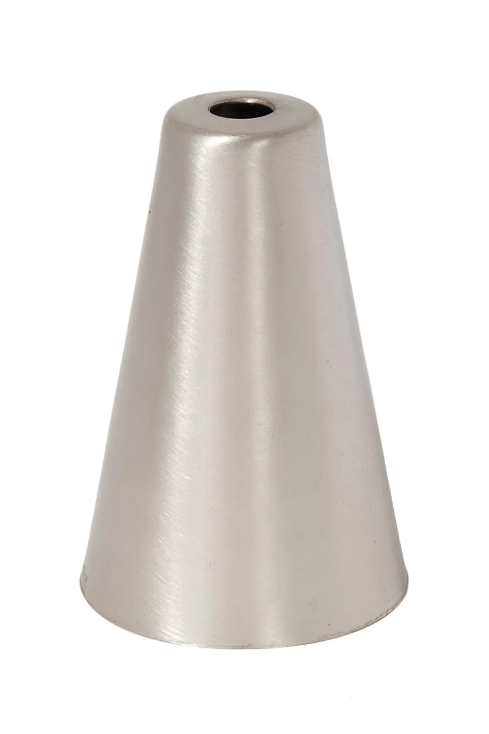 3-3/8 Inch Tall Satin Nickel Finish Brass Cone Lighting Socket Cup, 1/8IP (11657SN)