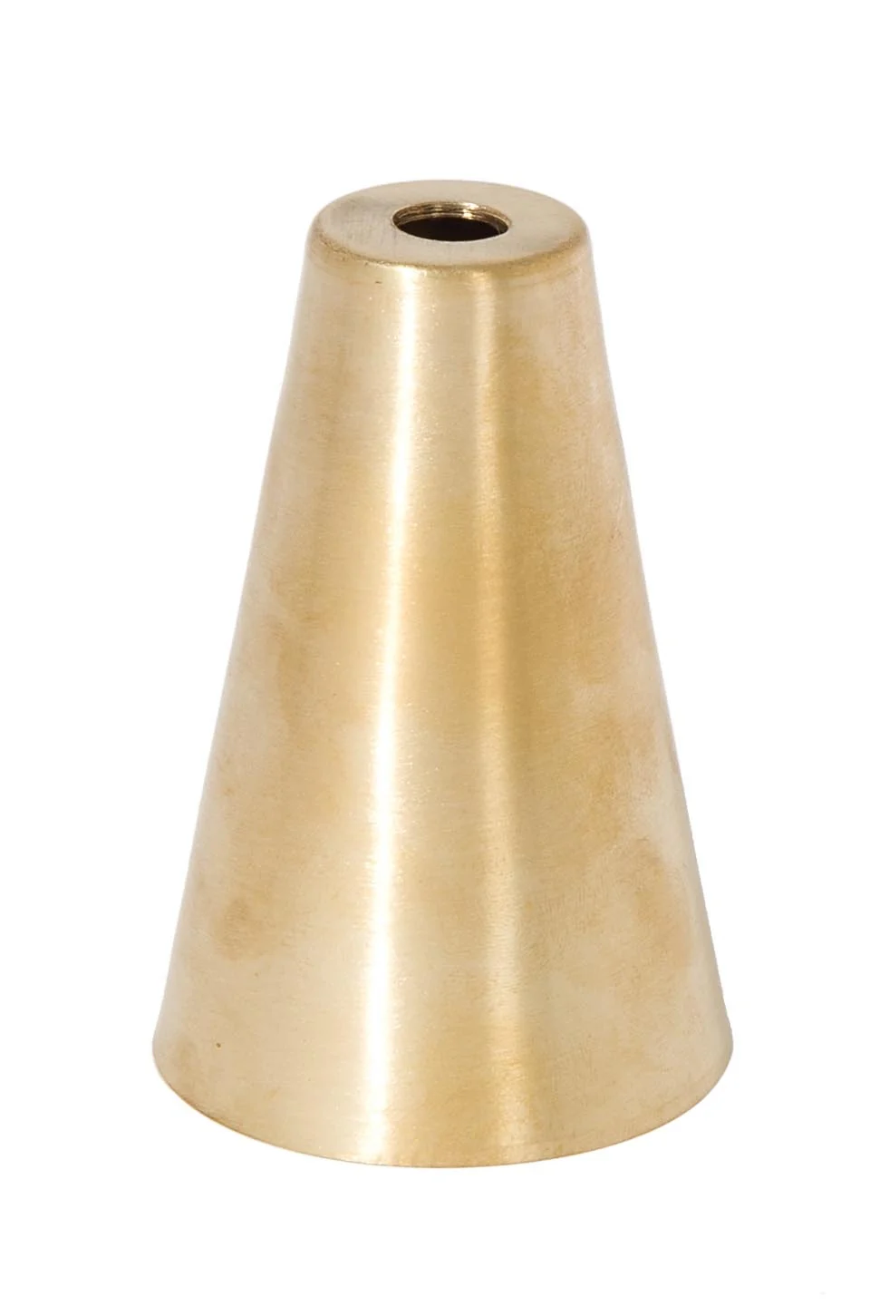 3-3/8 Inch Tall Unfinished Brass Cone Lighting Socket Cup, 1/8IP (11657U)