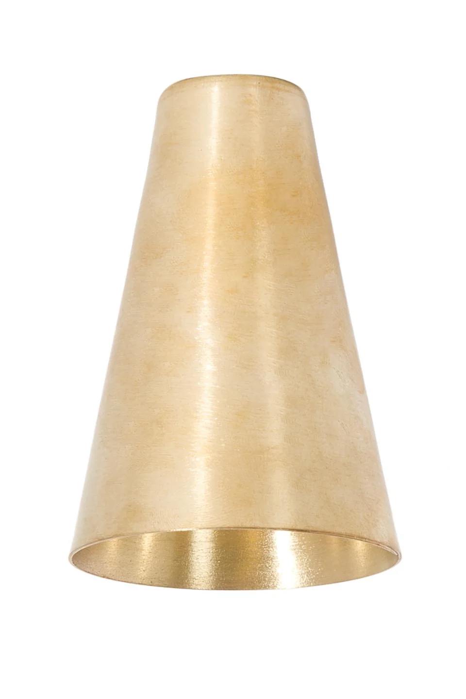 3-3/8 Inch Tall Unfinished Brass Cone Lighting Socket Cup, 1/8IP (11657U) - Image 2