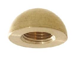 3/4" Diameter x 3/8" Tall Brass Half-Ball Finial, Unfinished, 1/8F Tap (21030U)