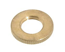 3/4" Dia. Knurled Brass Locknut, Your Choice of 1/8F, 1/4F, or 1/4-27F Tap (20711) - Image 3