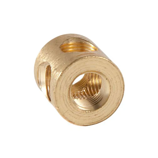 3/4 Inch Dia., 3/4" Tall, 5-Way Armback, 1/8F Tap, Unfinished Brass (21292U) - Image 3