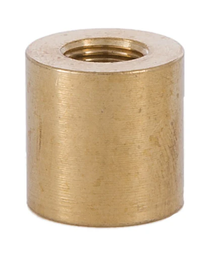 3/4 Inch Tall Unfinished Heavy Plain Brass Coupling, 1/8F (21134U)