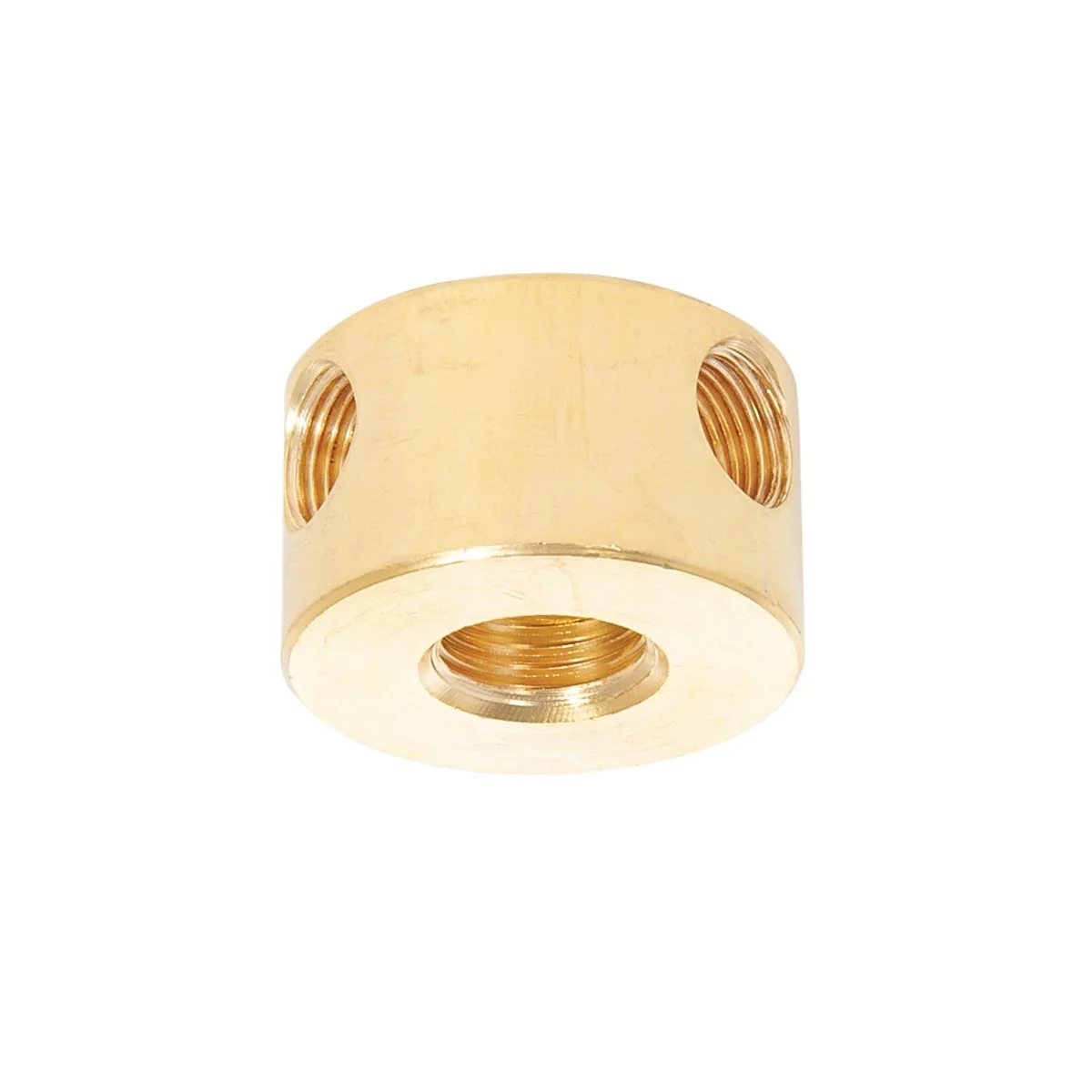 3/4 Inch Height Unfinished Brass Straight Disk 3-Way Arm Back, 1/4F x 1/8F (21251U) - Image 3