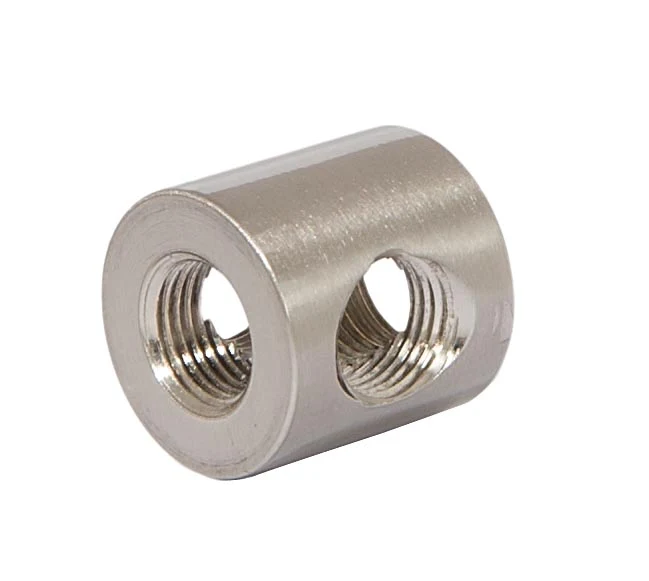 3/4 Inch Tall 4-Way Brass Armback, 1/8F Tap, Satin Nickel (21200SN) - Image 2