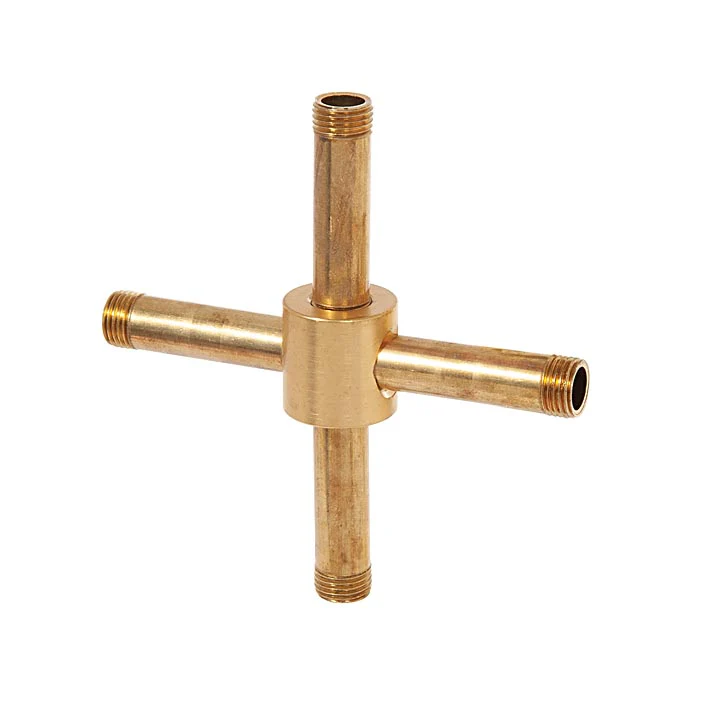 3/4" Tall 4-Way Brass Armback, 1/8F Tap, Polished Nickel (21200N) - Image 3