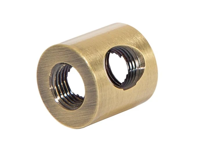 3/4 Inch Tall Antique Brass Finish 4-Way Brass Arm Back, 1/8F Tap (21200A) - Image 2