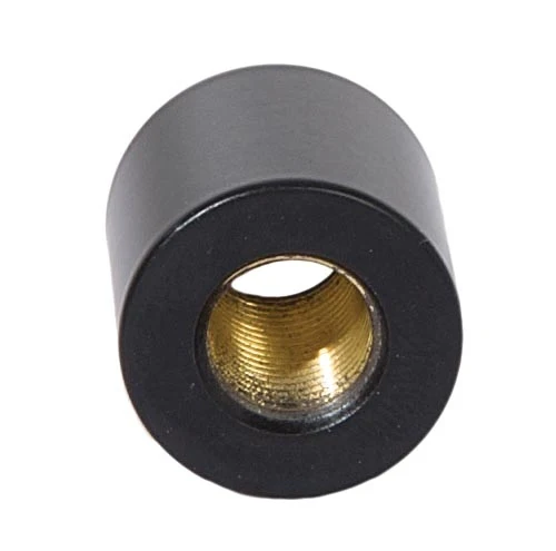 3/4 Inch Tall Brass Satin Black Lamp Coupling, 1/8F Tap (21134BK) - Image 2