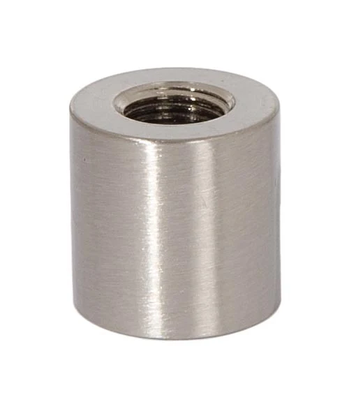 3/4 Inch Tall Brass Satin Nickel Finish Lamp Coupling, 1/8F Tap (21134SN)