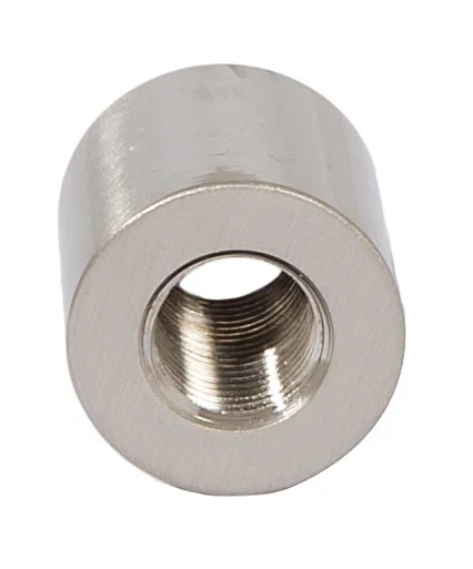 3/4 Inch Tall Brass Satin Nickel Finish Lamp Coupling, 1/8F Tap (21134SN) - Image 2