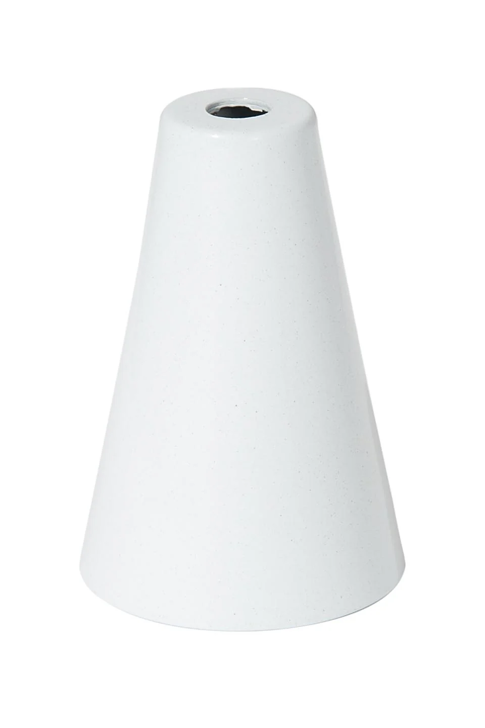 3-3/8 Inch Tall Glossy White Finish Brass Cone Lighting Socket Cup, 1/8IP (11657W)