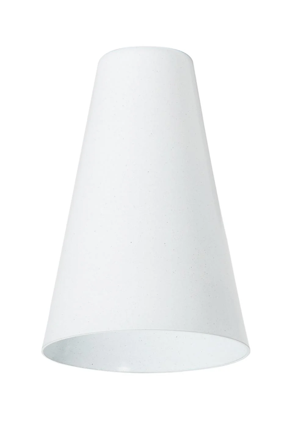 3-3/8 Inch Tall Glossy White Finish Brass Cone Lighting Socket Cup, 1/8IP (11657W) - Image 2