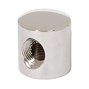 3/4 Inch Tall Polished Nickel Finish 2-Way Brass Lamp Armback, Tap 1/8F (21149N)