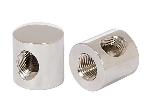 3/4 Inch Tall Polished Nickel Finish 2-Way Brass Lamp Armback, Tap 1/8F (21149N) - Image 2