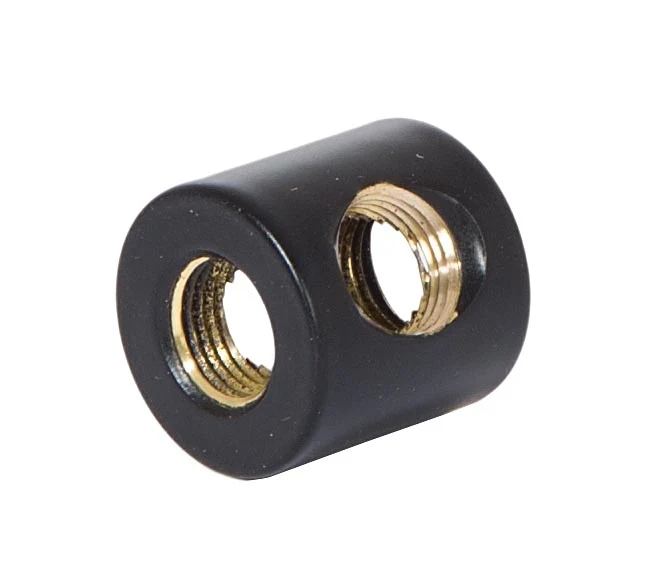 3/4 Inch Tall Satin Black Finish 4-Way Brass Armback, 1/8F Ta (21200BK) - Image 2