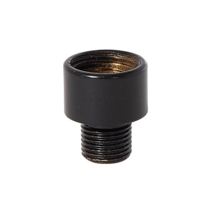 3/4 Inch Tall Satin Black Finish Straight Turned Brass Nozzle, Tap 1/4F x 1/8M (21143BK)