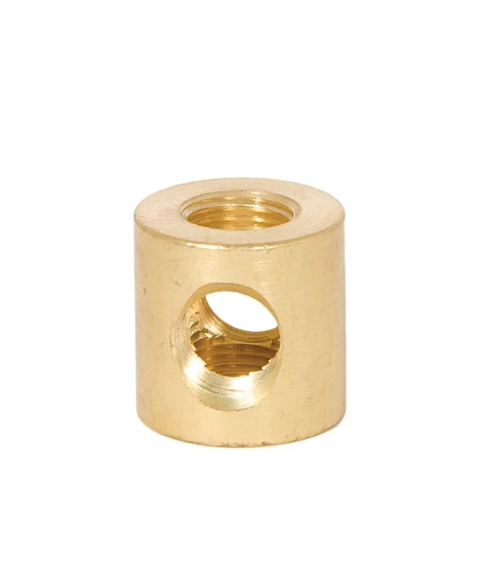 3/4 Inch Tall Unfinished 4-Way Brass Armback, 1/8F Tap (21200U)