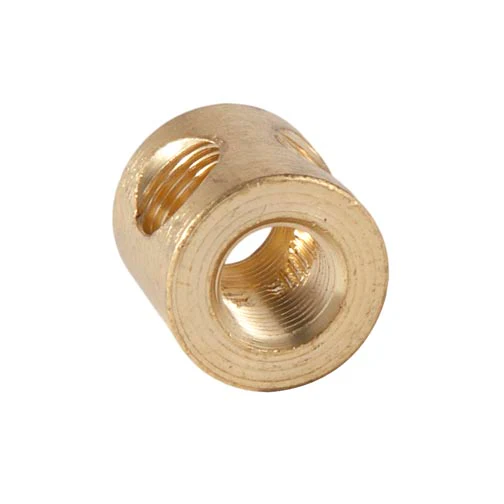 3/4 Inch Dia., 3/4" Tall, 4-Way Armback, 1/8F Tap, Unfinished Brass (21291U) - Image 3
