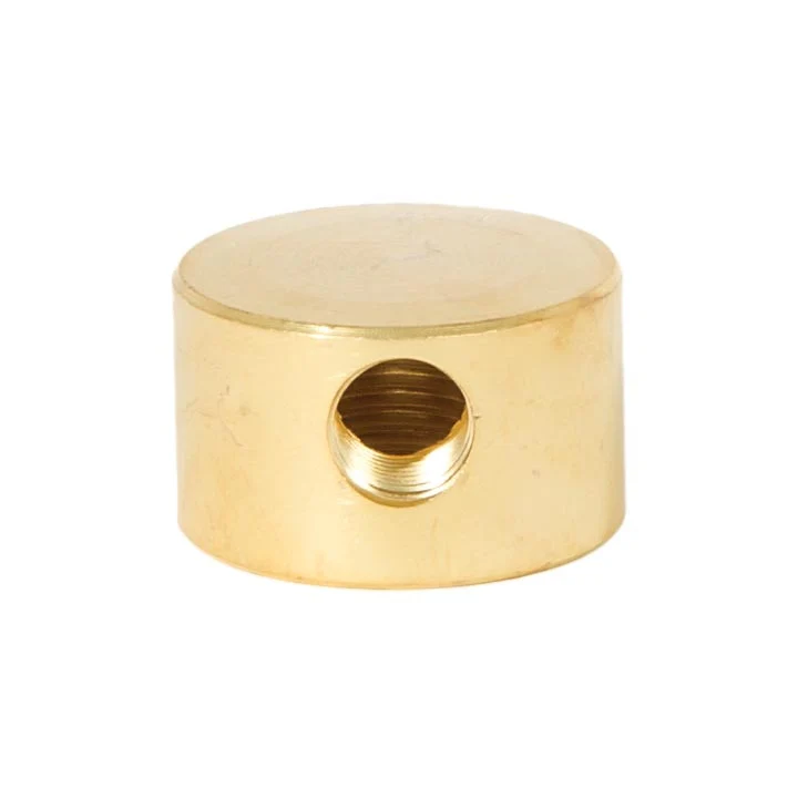 3/4 Inch Tall Unfinished Brass Disk Arm Back, 1/8F x 1/4F (21249U)