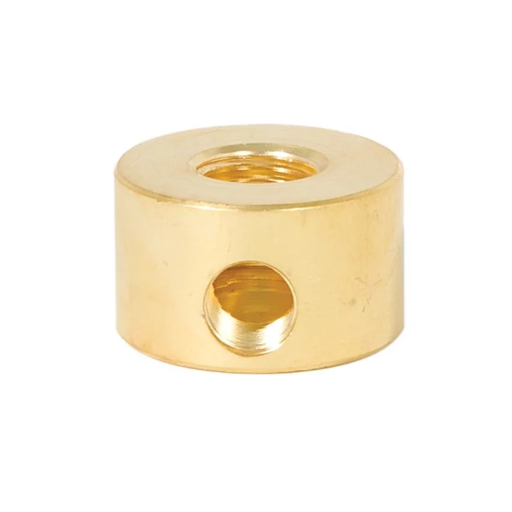 3/4 Inch Tall Unfinished Brass Disk Arm Back, 1/8F x 1/4F (21249U) - Image 2