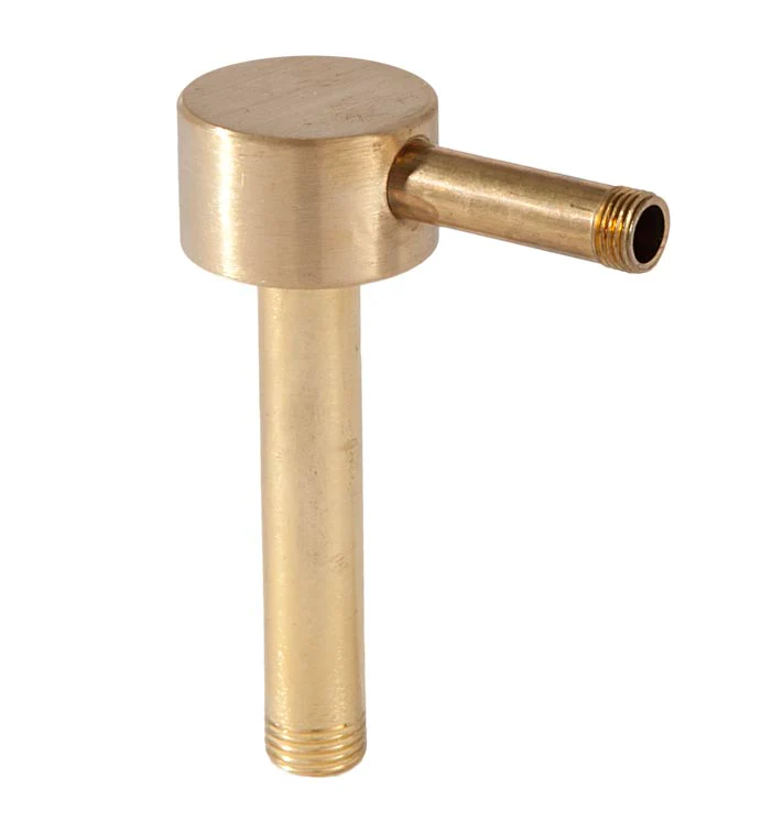 3/4 Inch Tall Unfinished Brass Disk Arm Back, 1/8F x 1/4F (21249U) - Image 3