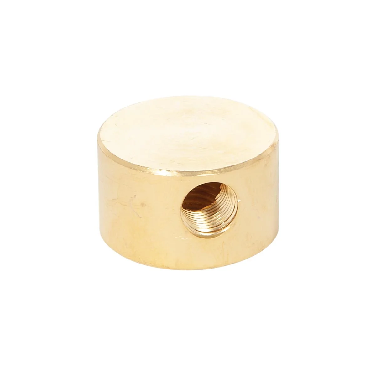 3/4 Inch Tall Unfinished Brass Disk Arm Back, 1/8F x 1/4F (21249U) - Image 4
