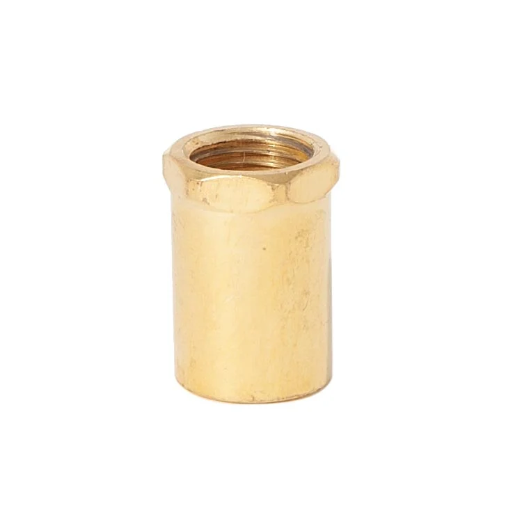 3/4 Inch Tall Unfinished Brass Hex Coupling,1/8F (21245U)