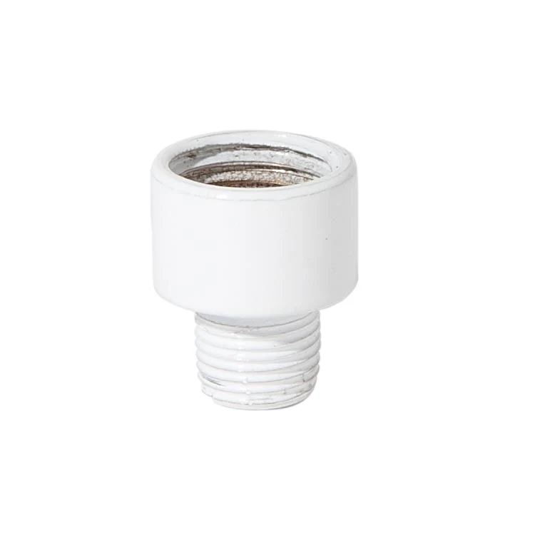 3/4 Inch Tall White Finish Straight Turned Brass Nozzle, Tap 1/4F x 1/8M (21143W)