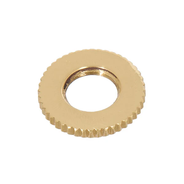 3/4" Outside Diameter Knurled Brass Locknut, Polished and Lacquered Finish (20720)