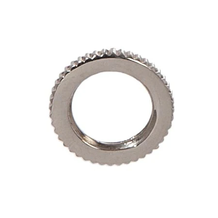 3/4" Outside Diameter Knurled Brass Locknut, 3/32" Thick,1/4F, Nickel Plated (20713N) - Image 2