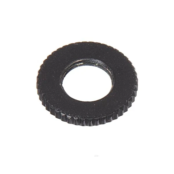 3/4" Outside Diameter Satin Black Finish Knurled Brass Locknut, 1/8F (20720BK)