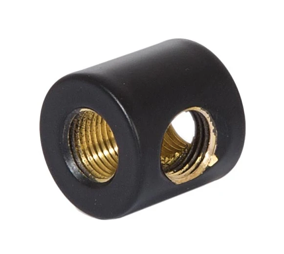 3/4" Tall Brass Armback, 1/8F Tap, Satin Black (21148BK) - Image 2